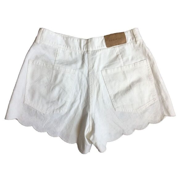 New Farm Rio White Richelieu Shorts with Embroidery Size 31 - Picture 5 of 6
